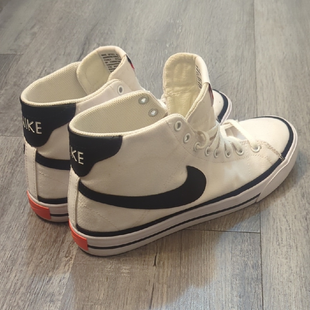 Nike Canvas High-Tops in White and Black